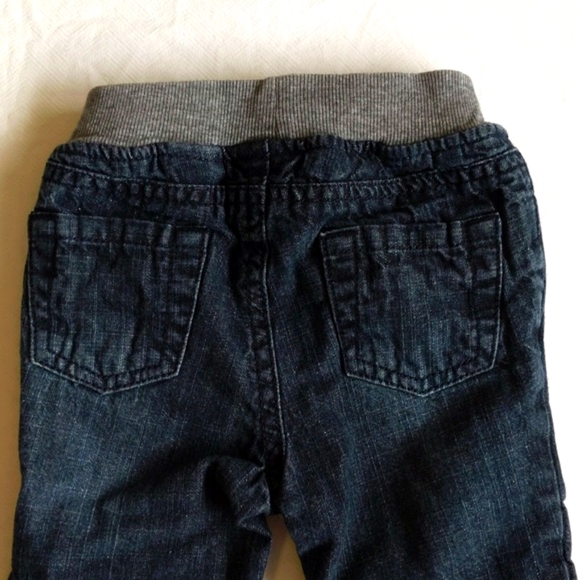 joe fresh plaid flannel lined pull-on denim jeans 6 months baby - Picture 8 of 8